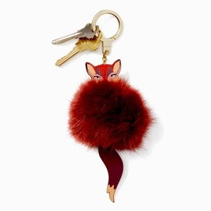 🦊Kate Spade Fox Pouf Keychain🔥